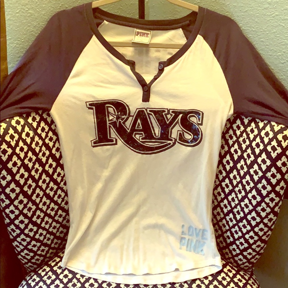 Tampa bay Rays Victoria’s Secret pink baseball tee